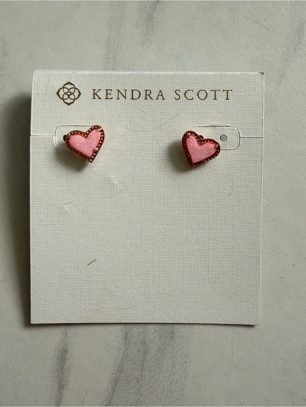 Kendra Scott Rose Gold Heart Stud Earrings